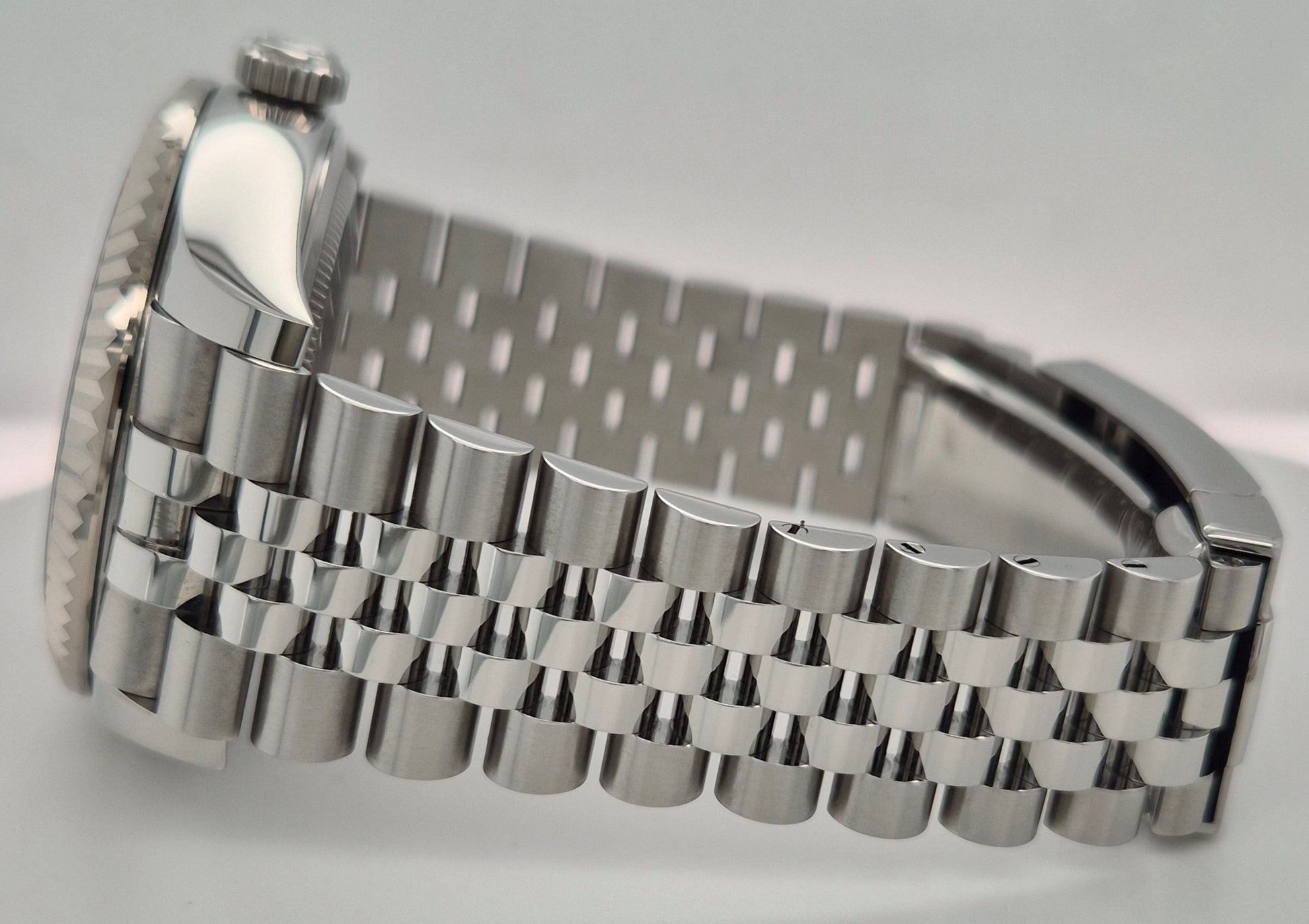 Rolex Sky-Dweller Oystersteel and White Gold Blue Dial 326934  side left