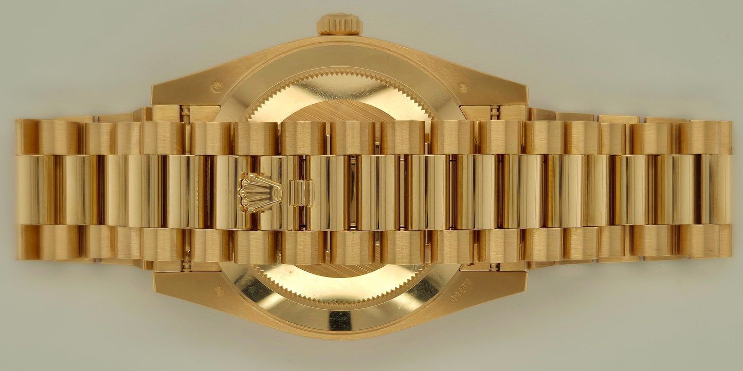 Rolex Day-Date 40 18ct Yellow Gold Fluted President Green Dial 228238 | 2024 | 40mm