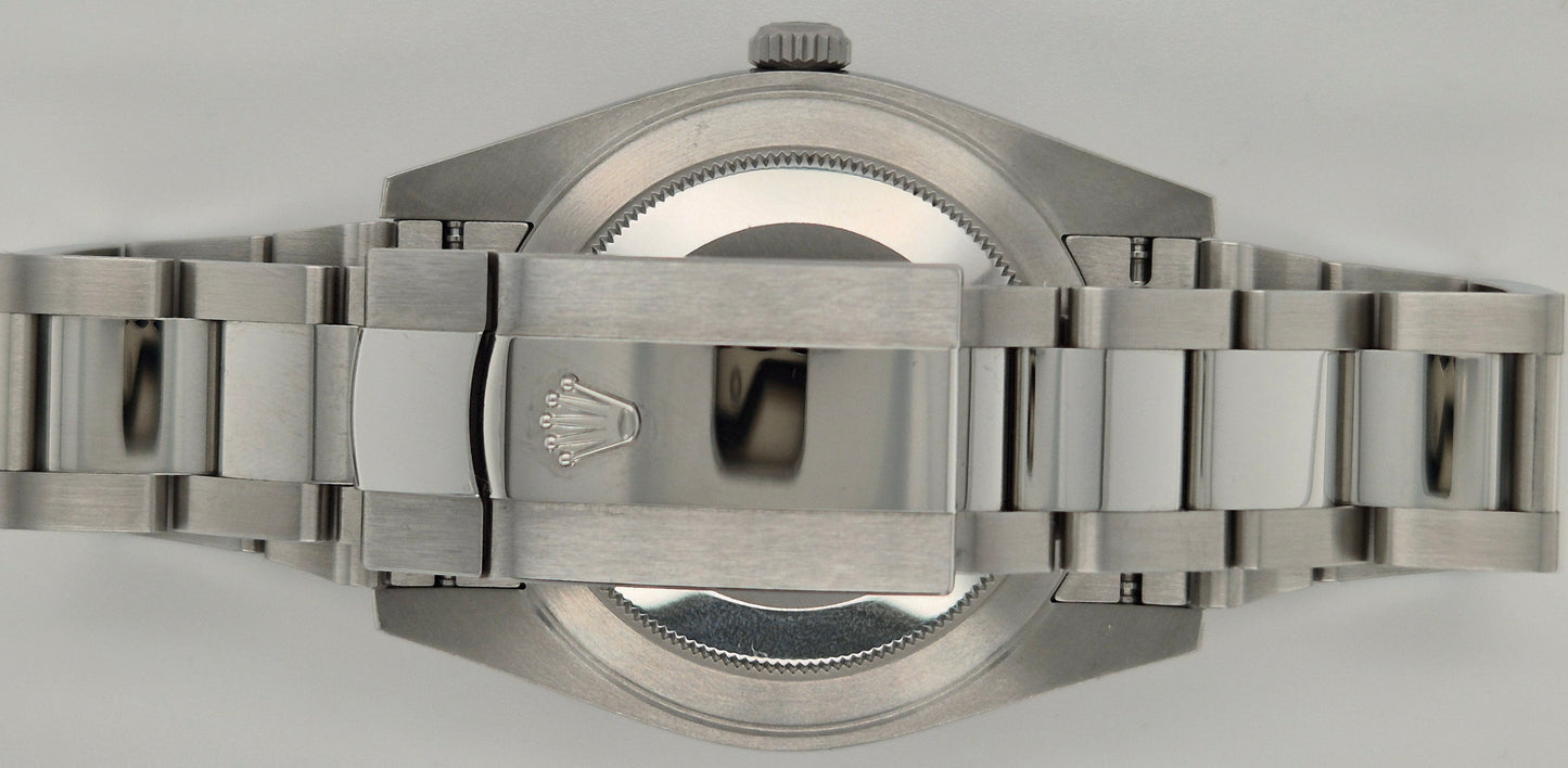 Rolex Datejust 41 Black Dial Fluted Bezel Oyster Stainless Steel 126334 clasp