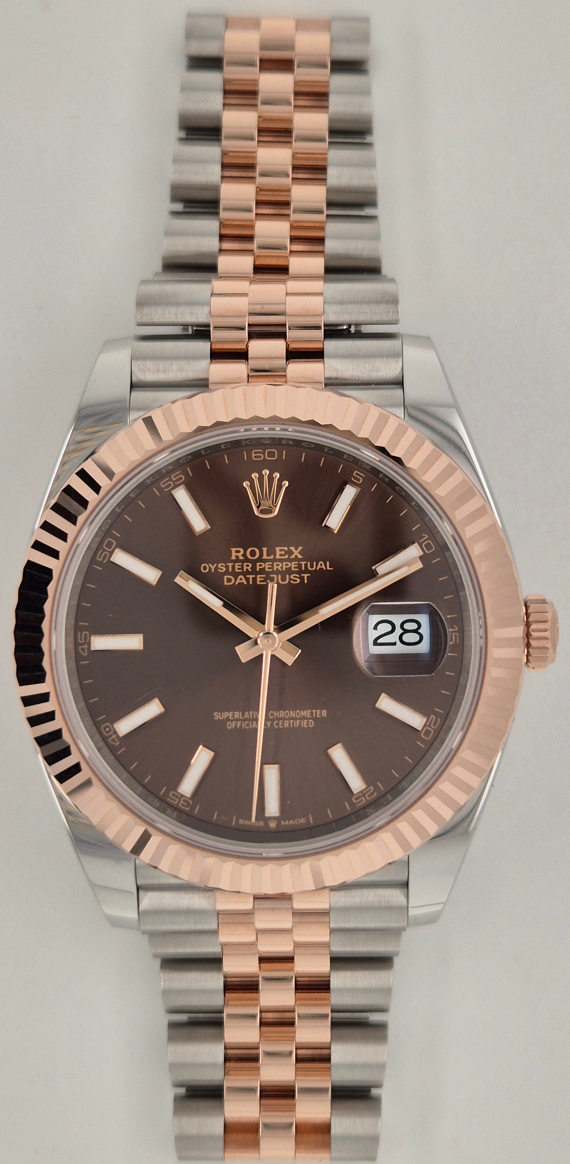 Rolex Datejust 41 Chocolate 'Sticks' Two Tone 18ct Rose Gold