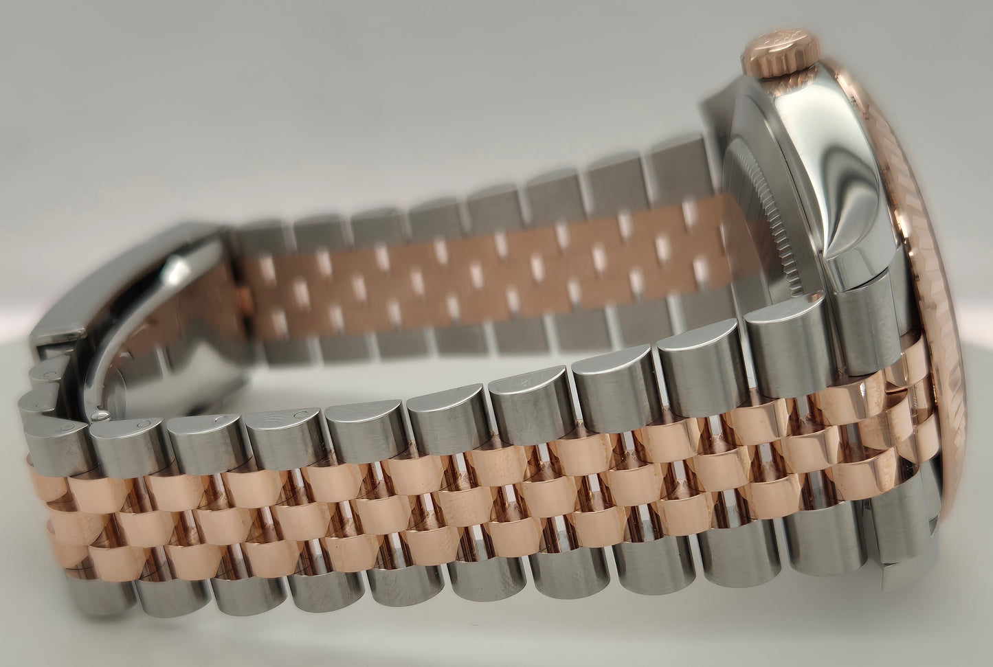 Rolex Datejust 41 Chocolate Jubilee 18k Two Tone Rose Gold Steel 126331 side right