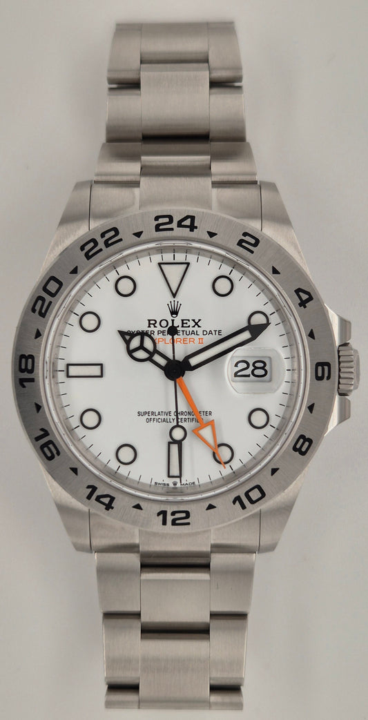 Rolex Explorer II White Polar Dial Oyster Stainless Steel 226570 front