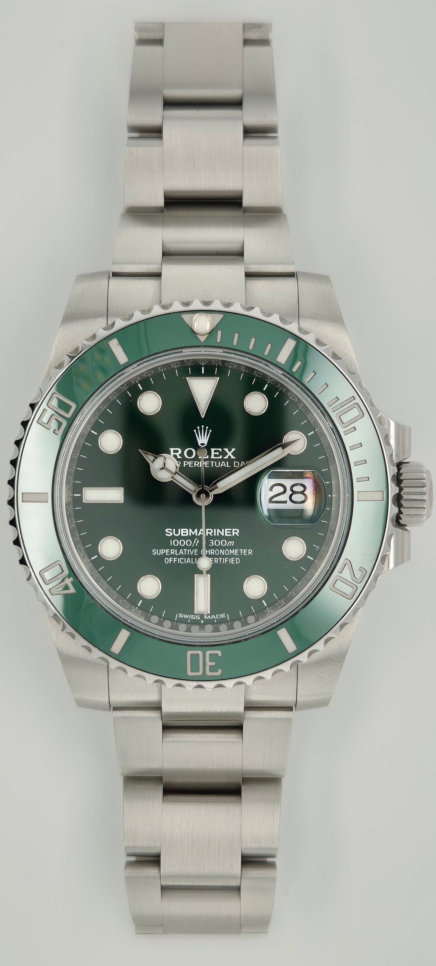 Rolex Submariner Date “Hulk” Green Dial Steel 116610LV front