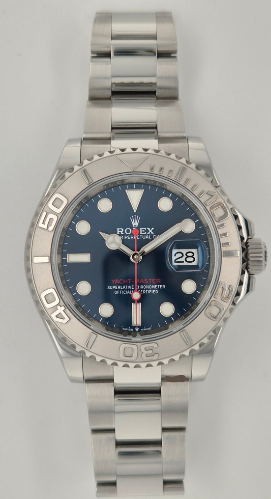 Rolex Yacht-Master 40 Blue Dial Platinum Bezel 126622 front