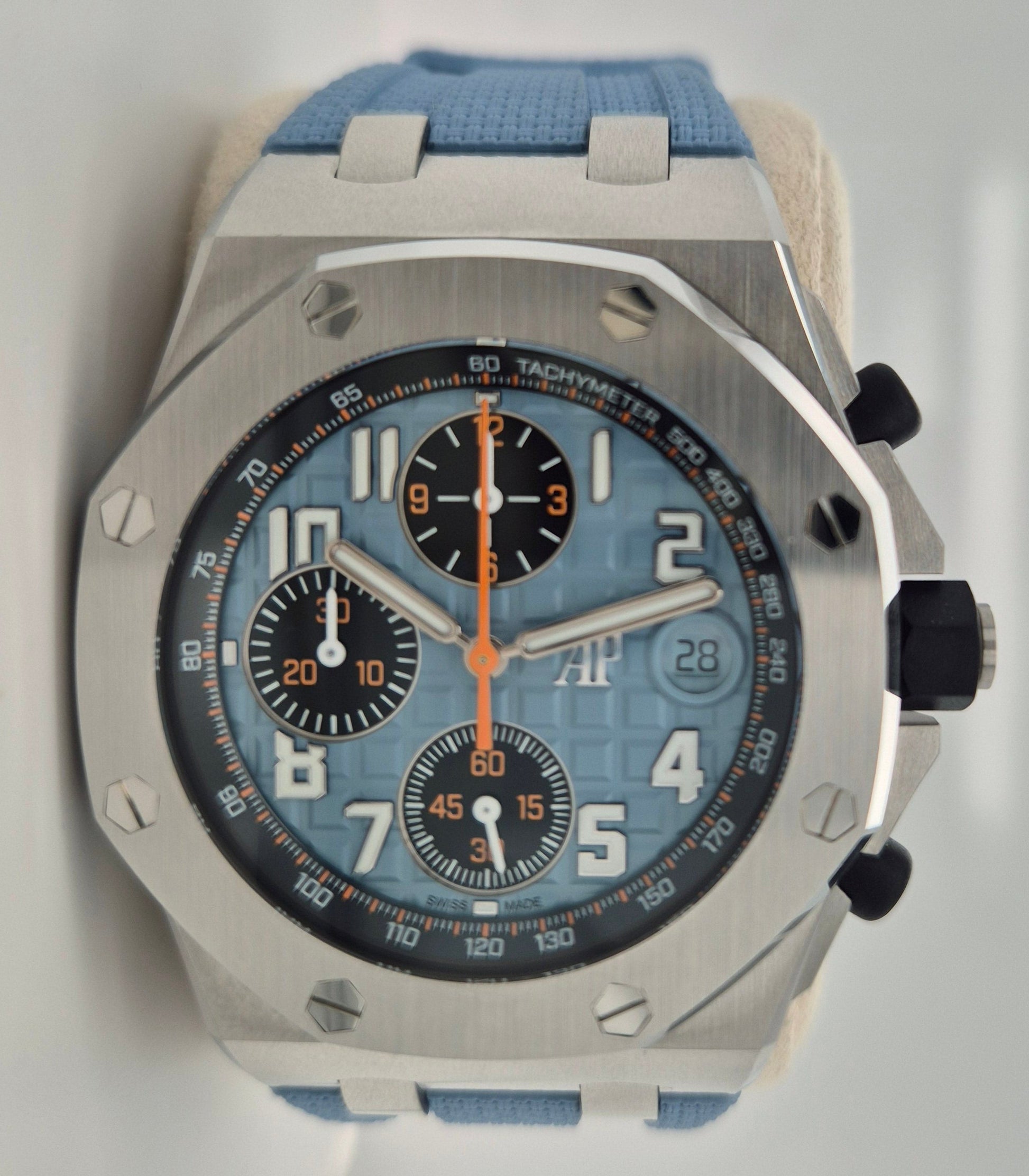 Audemars Piguet Royal Oak Offshore Selfwinding Chronograph Tiffany Blue Dial 26238ST front