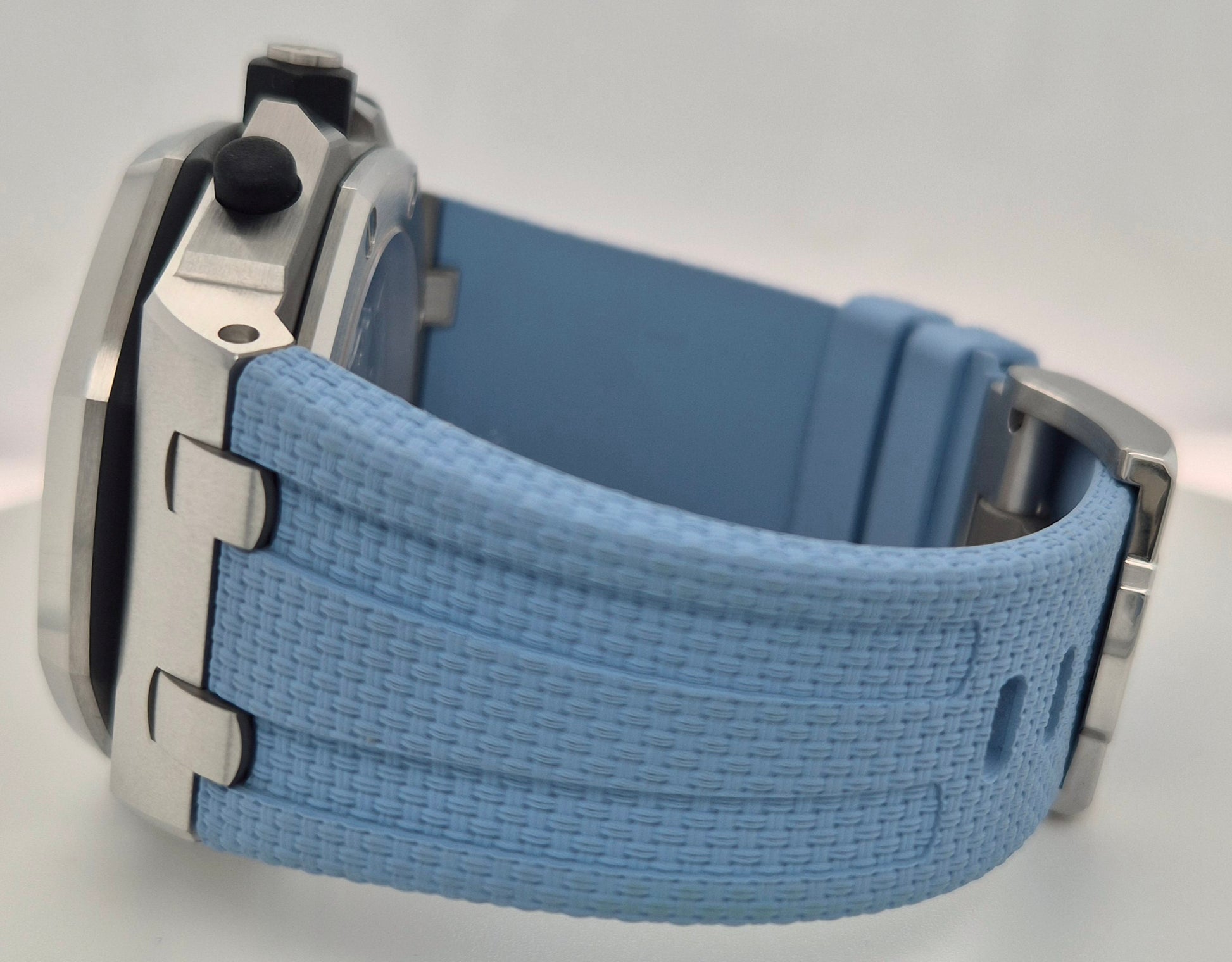 Audemars Piguet Royal Oak Offshore Selfwinding Chronograph Tiffany Blue Dial 26238ST side left