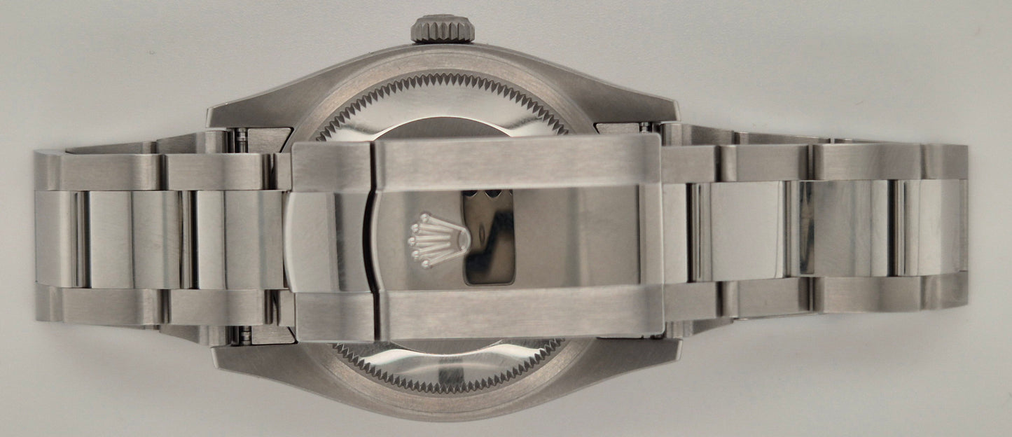 Rolex Datejust 36 Stainless Steel Smooth Silver Index Dial "Silver Sticks" Oyster 126200 clasp