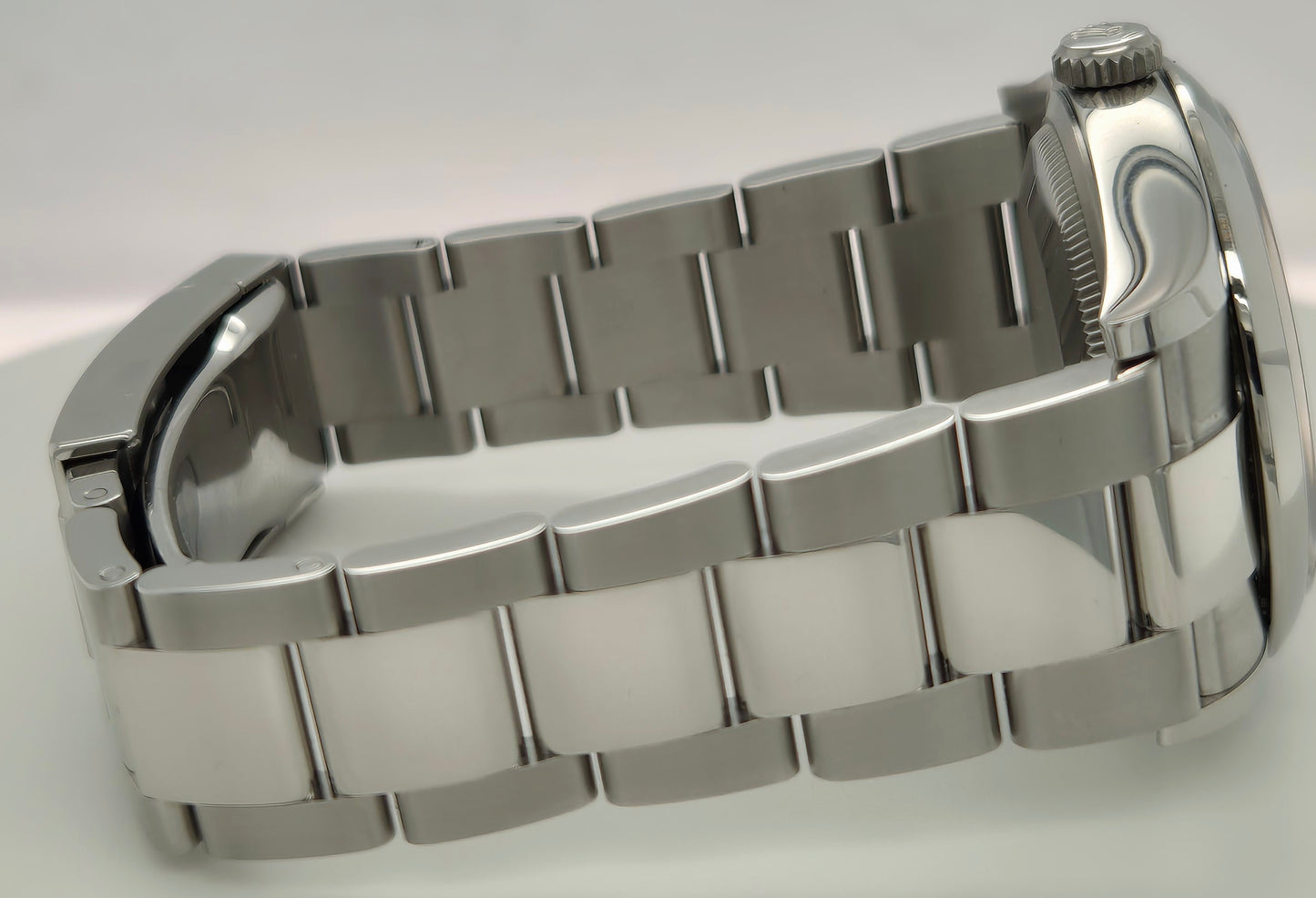 Rolex Datejust 36 Stainless Steel Smooth Silver Index Dial "Silver Sticks" Oyster 126200 side right