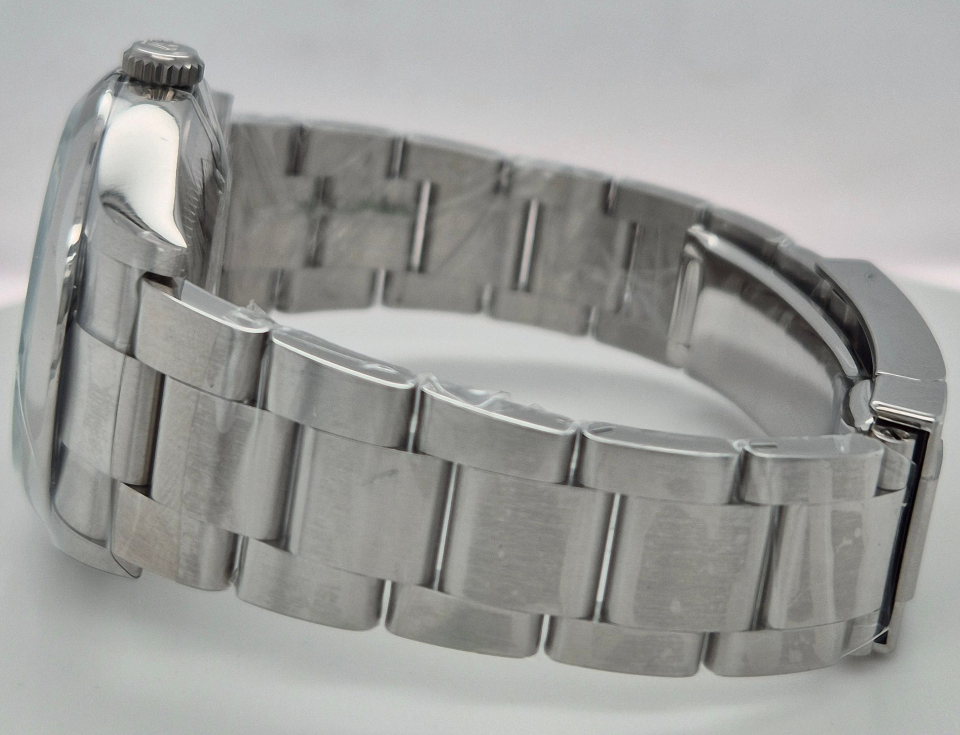 Rolex Oyster Perpetual 36 Tiffany Blue Dial 126000 side left