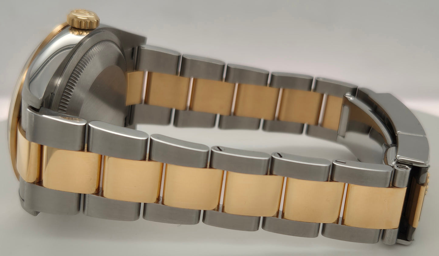 Rolex Explorer Two Tone Yellow Gold 124273 side left