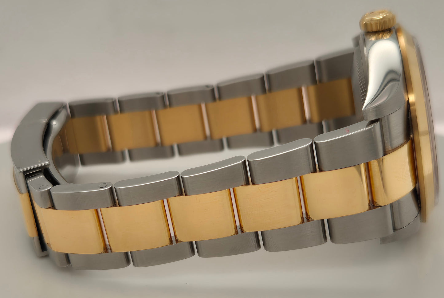 Rolex Explorer Two Tone Yellow Gold 124273 side right
