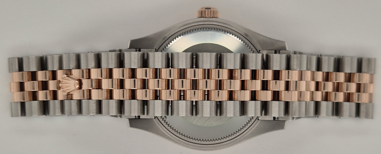 Rolex Datejust 31 Purple Diamond Set VI Jubilee Two Tone Rose Gold Steel 278271 clasp