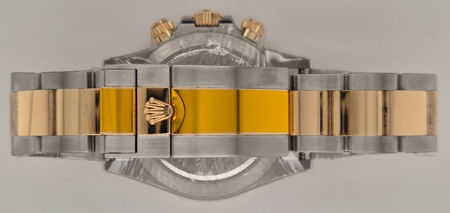 Rolex Daytona Cosmograph Two Tone Yellow Gold White Dial 116503 clasp