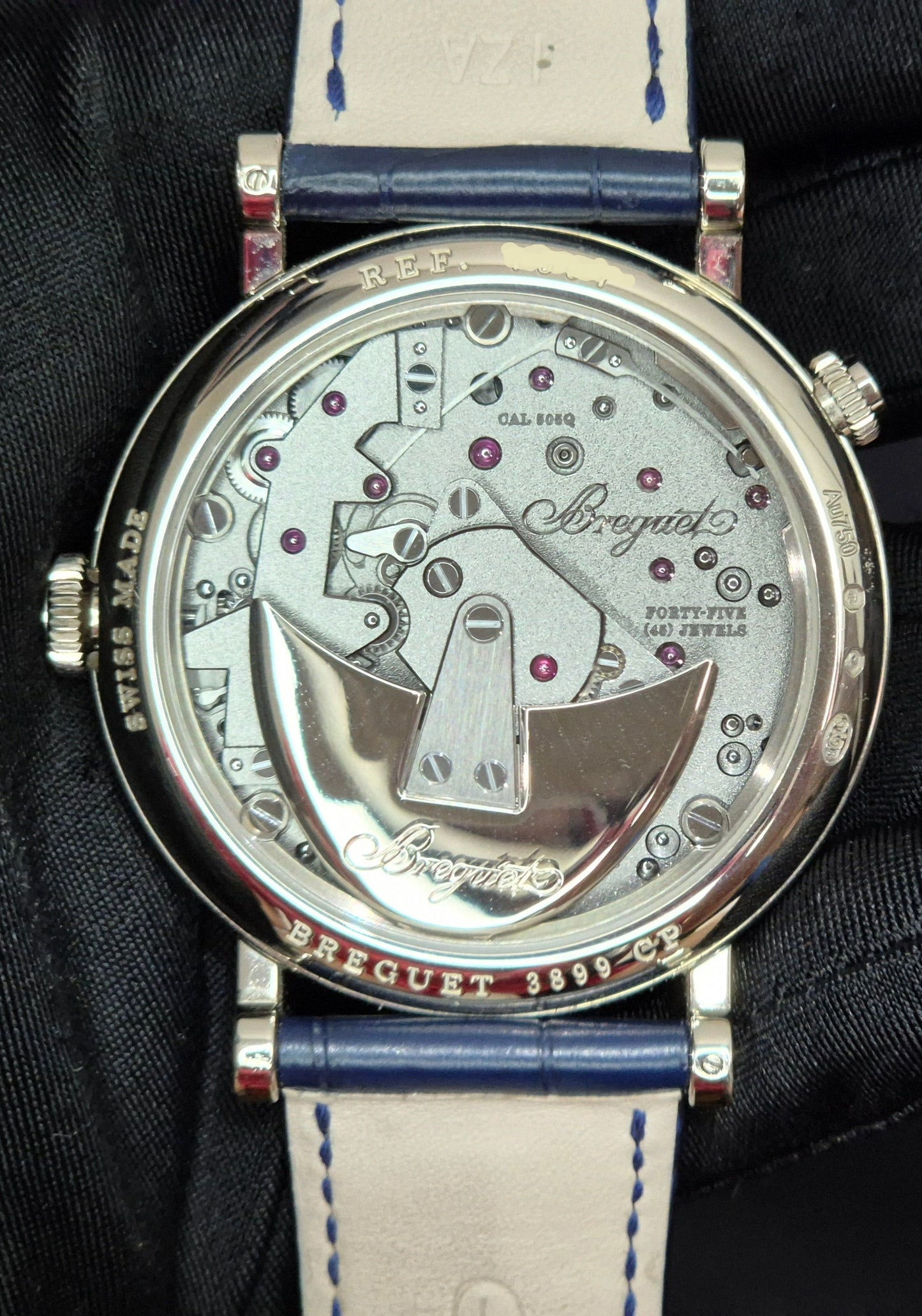 Breguet Tradition Automatic Retrograde Date 7597BB/GY/9WU back