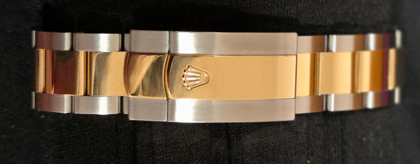 Rolex Sky-Dweller Two Tone Yellow Gold Champagne Dial 326933 clasp
