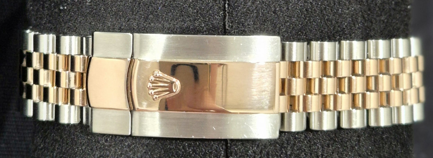 Rolex Datejust 41 Two Tone Rose Gold Sundust Sticks Dial 126331 clasp