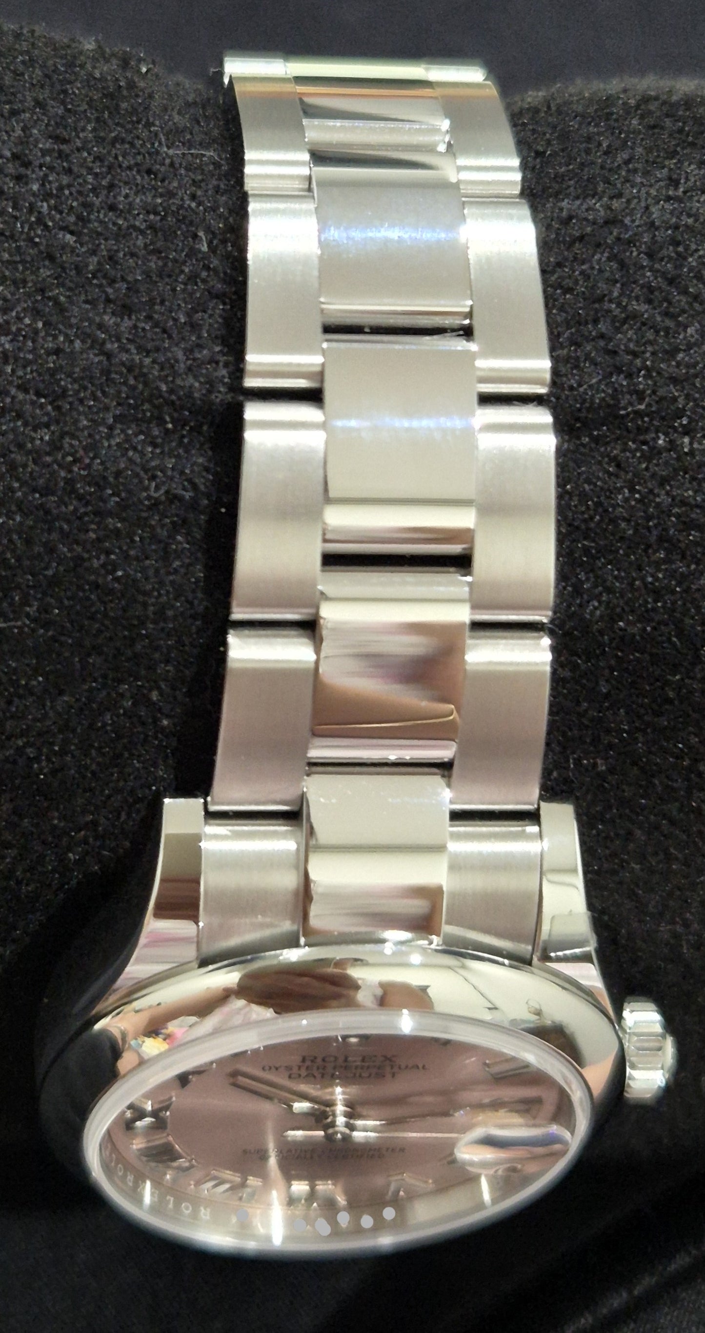 Rolex Datejust 31 Pink Roman Numeral Dial 278240 front bracelet 2
