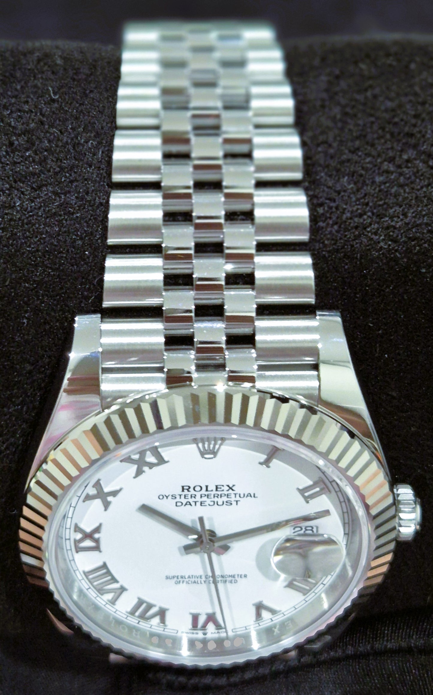 Rolex Datejust 41 White Roman Dial Jubilee 126334 back