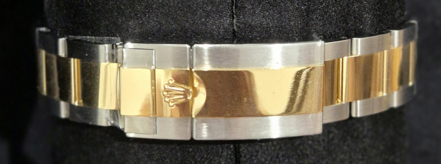 Rolex Daytona Two Tone Yellow Gold Black Diamond Dial 126503 clasp