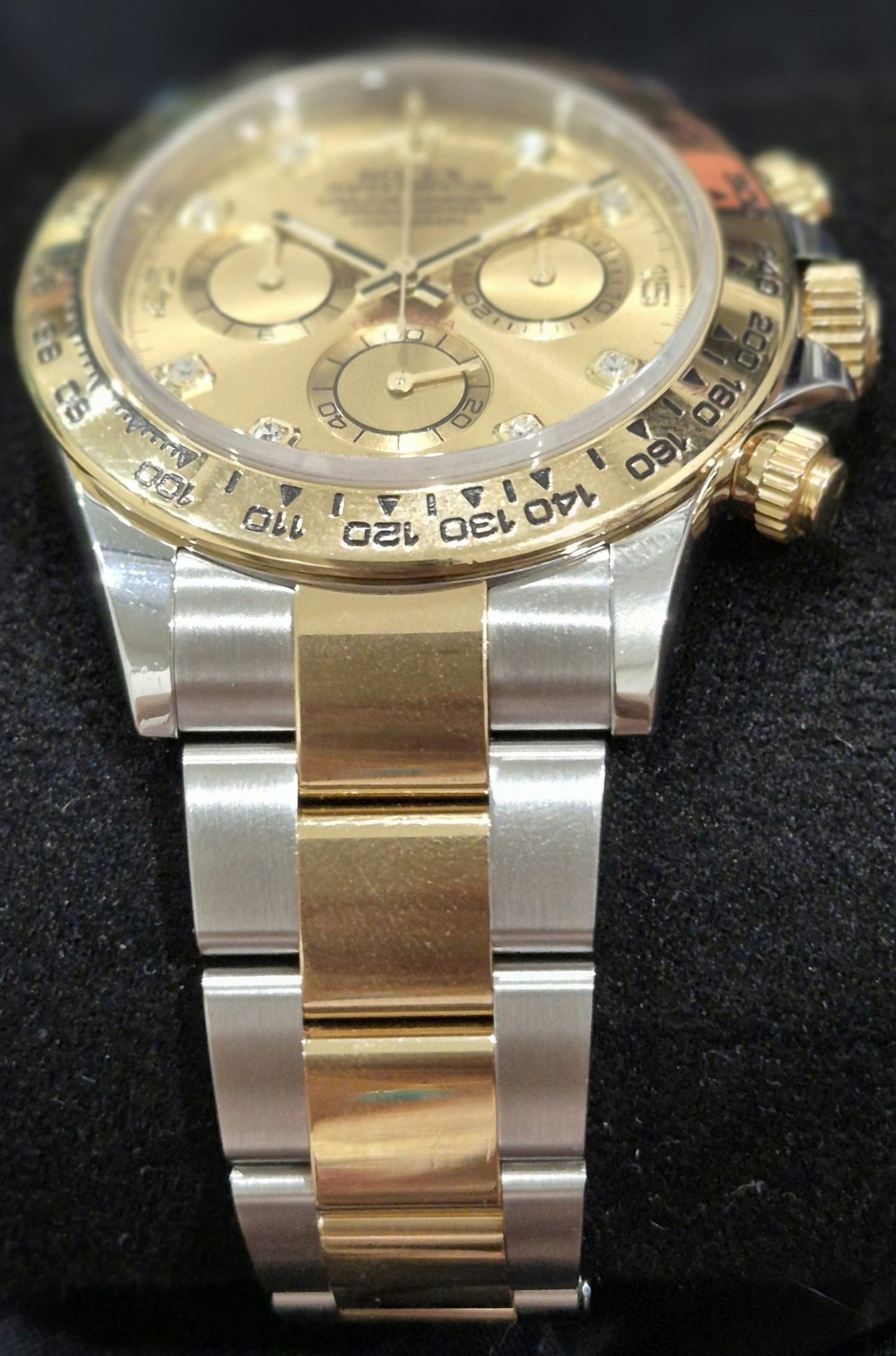 Rolex Cosmograph Daytona Two Tone Gold Diamond Dial 116503 bracelet