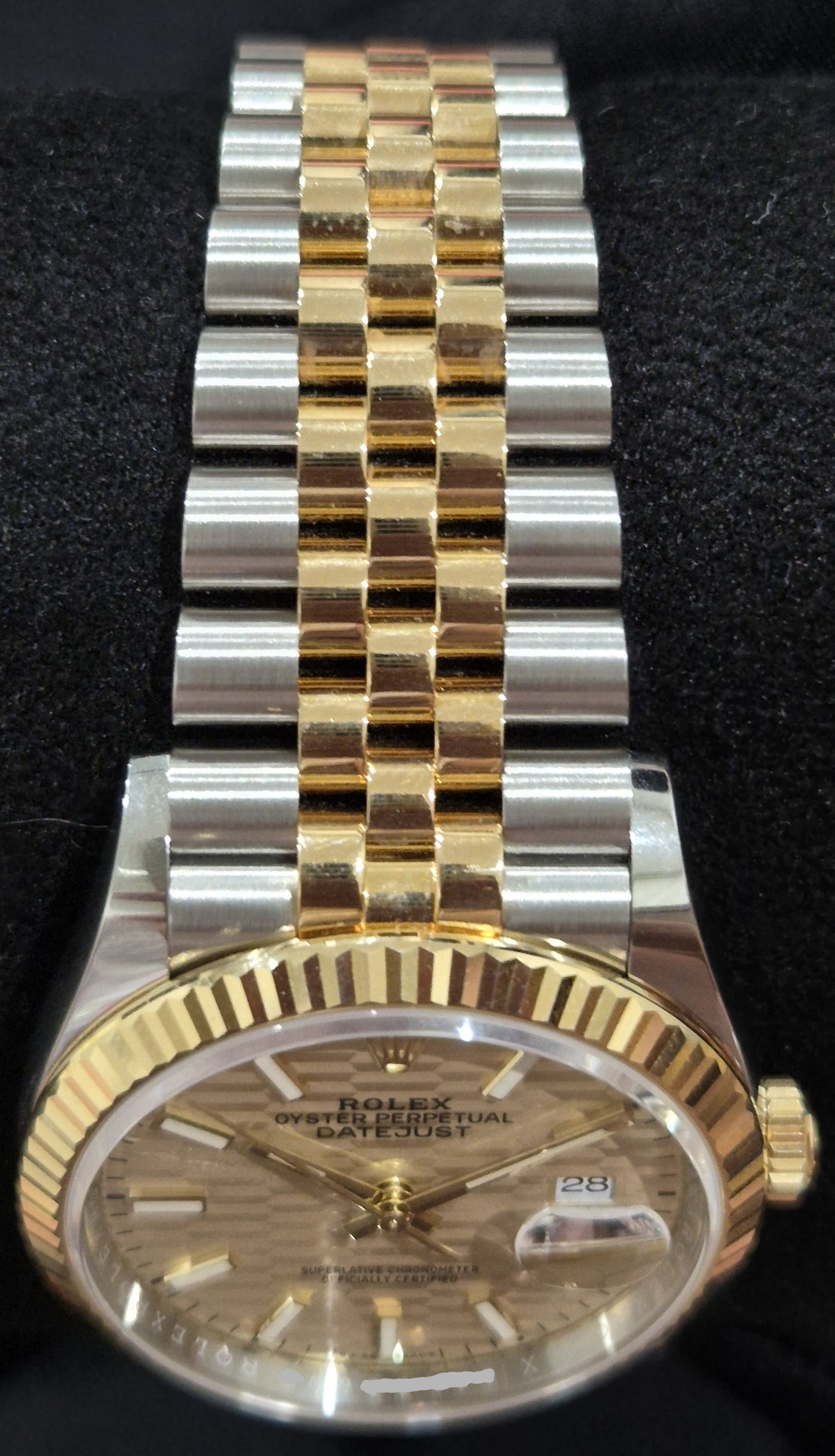 Rolex Datejust 36 Two Tone Yellow Gold 'Sticks' Motif Dial 126233 bracelet 2