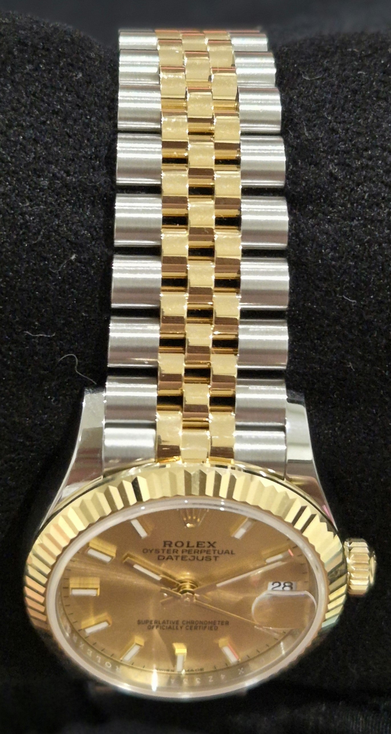 Rolex Datejust 31 Two Tone Champagne 'Sticks' Dial Jubilee 278273 bracelet