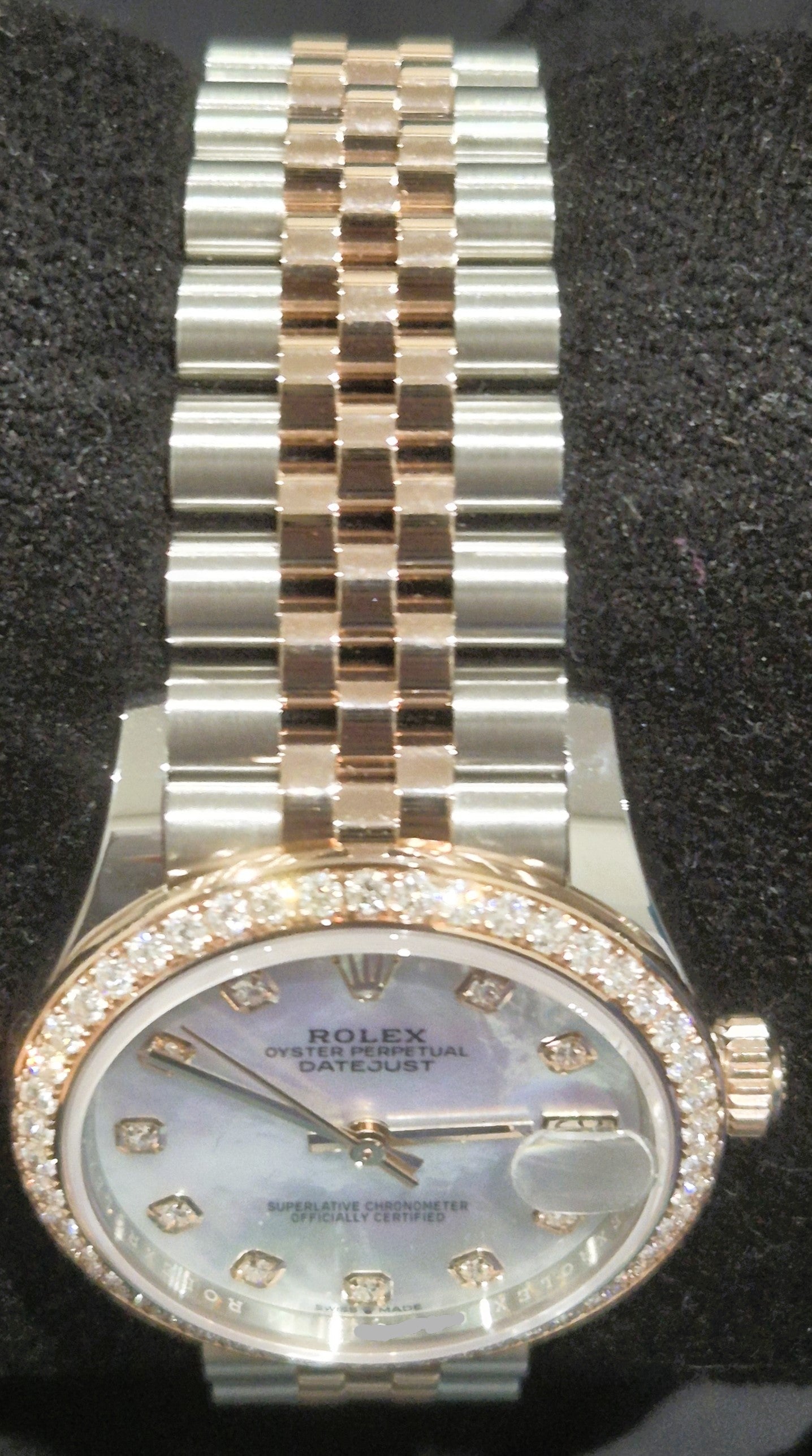 Rolex Datejust 31 "MOP" Mother of Pearl Dial with Factory-Set Diamond Bezel 278381RBR bracelet 2