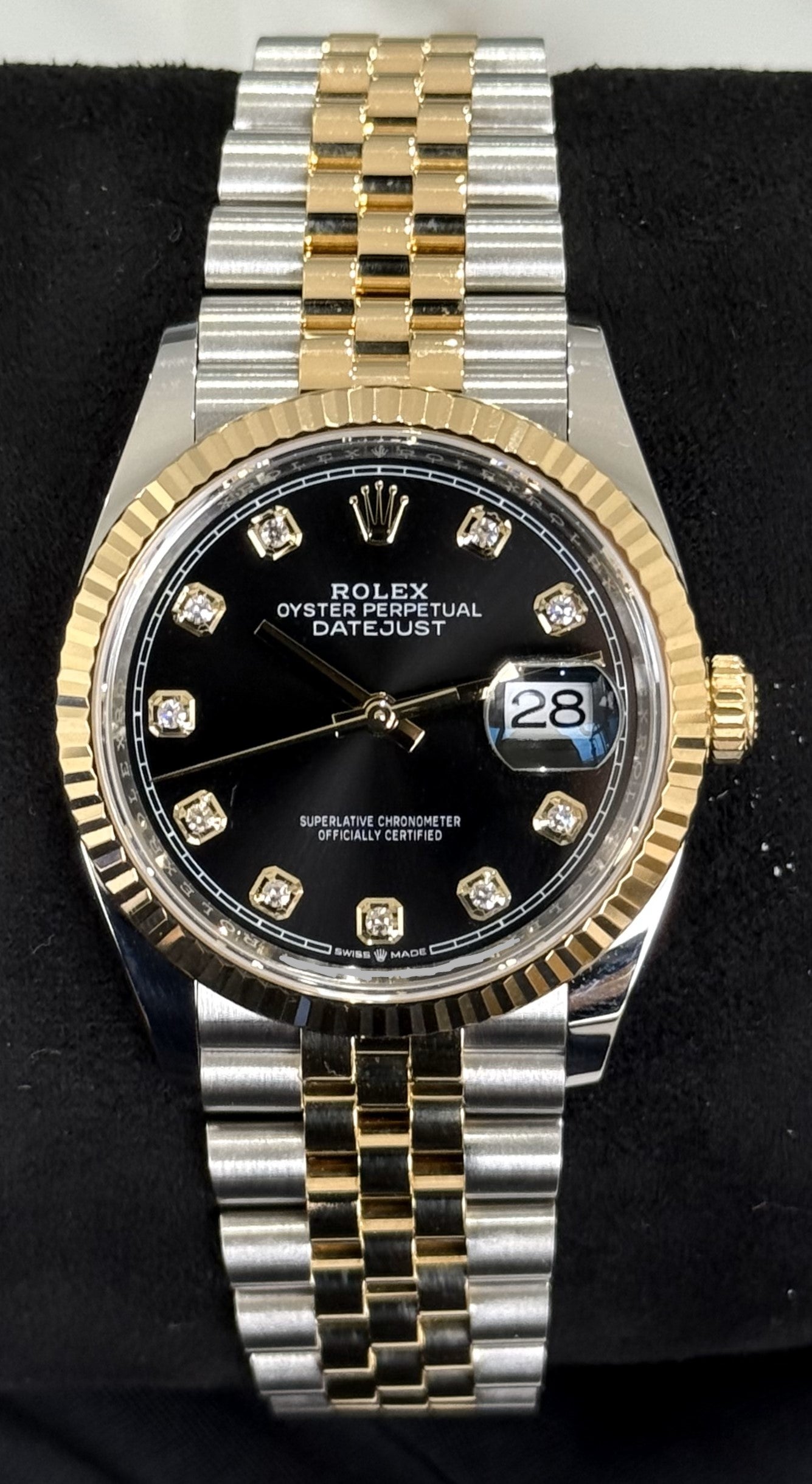 Datejust 36 Two Tone Black Dial Rolex Datejust 36 Two Tone Yellow