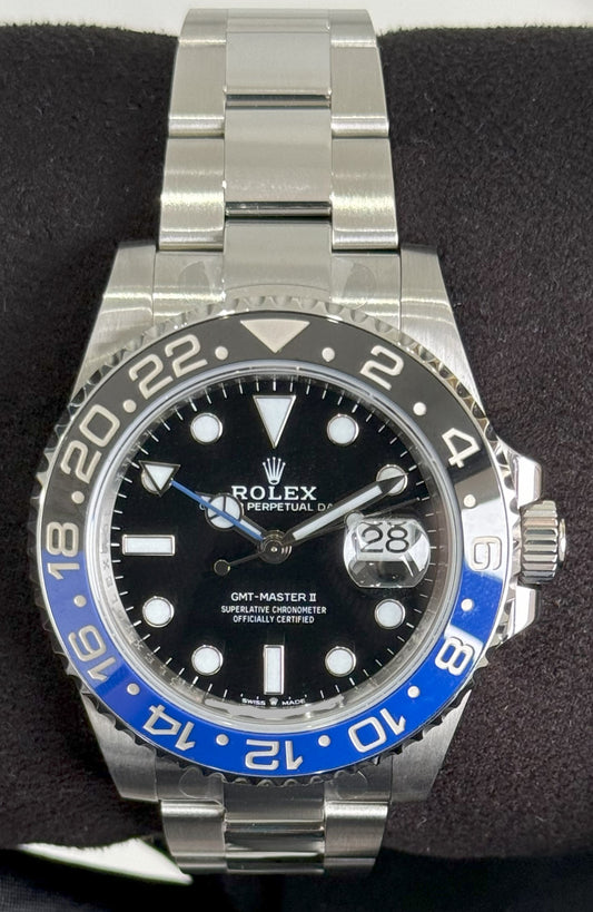 Rolex GMT-Master II Batman Oyster Steel 126710BLNR front