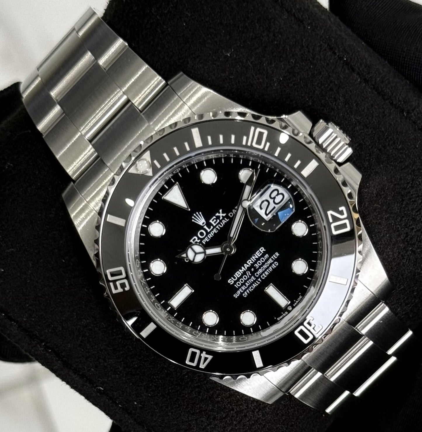 Rolex Submariner Date Stainless Steel Black Dial 126610LN front left