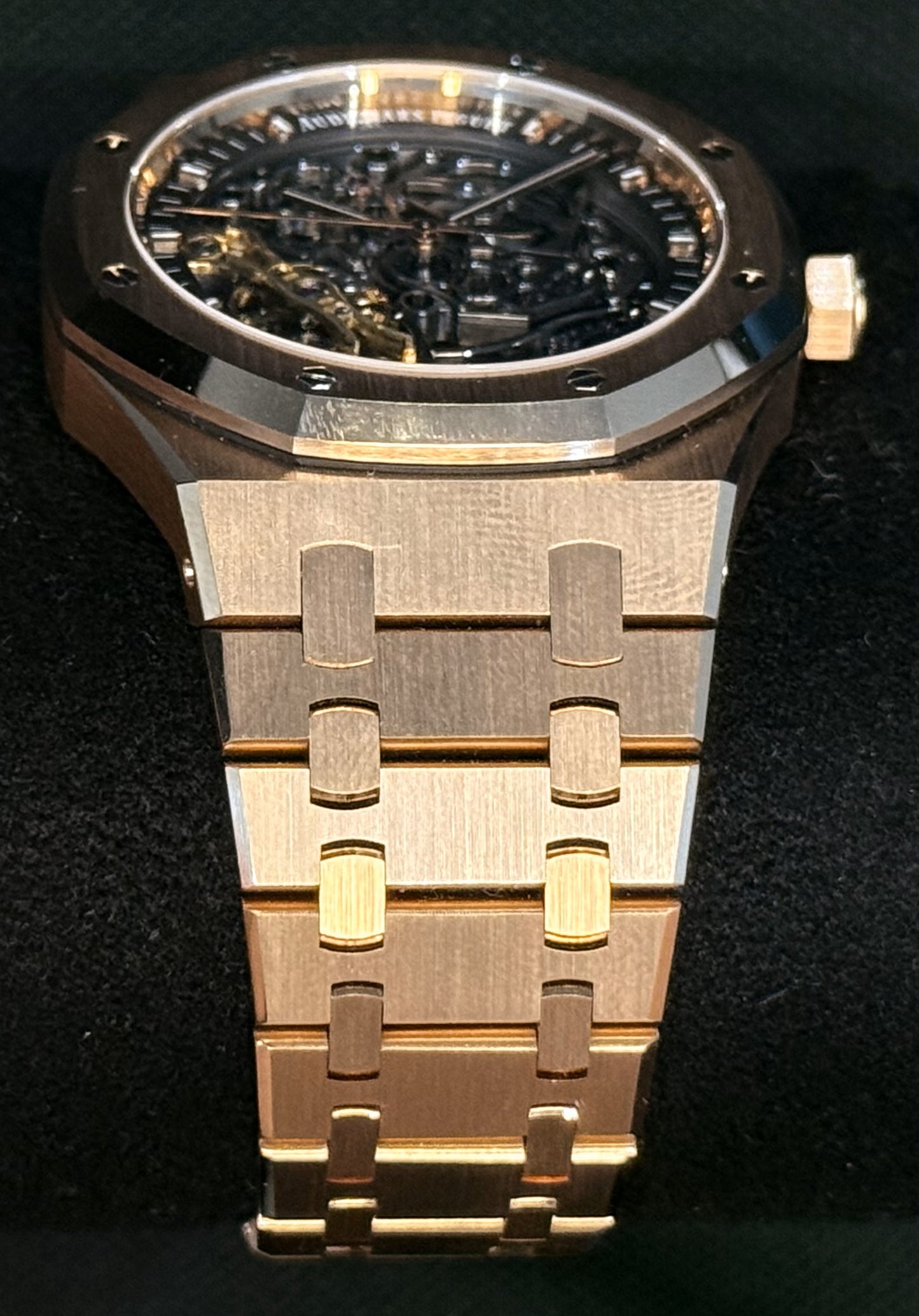 Audemars Piguet Royal Oak Double Balance Wheel Openworked Rose Gold 15407OR.OO.1220OR.01 band