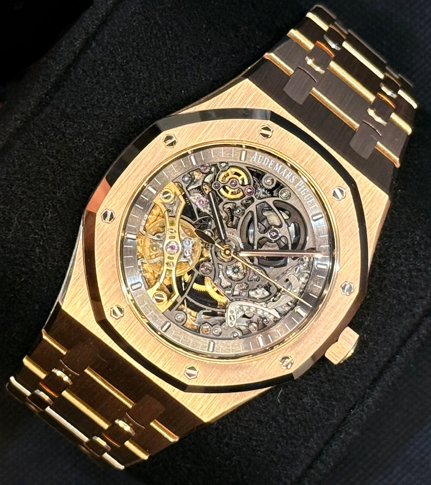 Audemars Piguet Royal Oak Double Balance Wheel Openworked Rose Gold 15407OR.OO.1220OR.01 front right