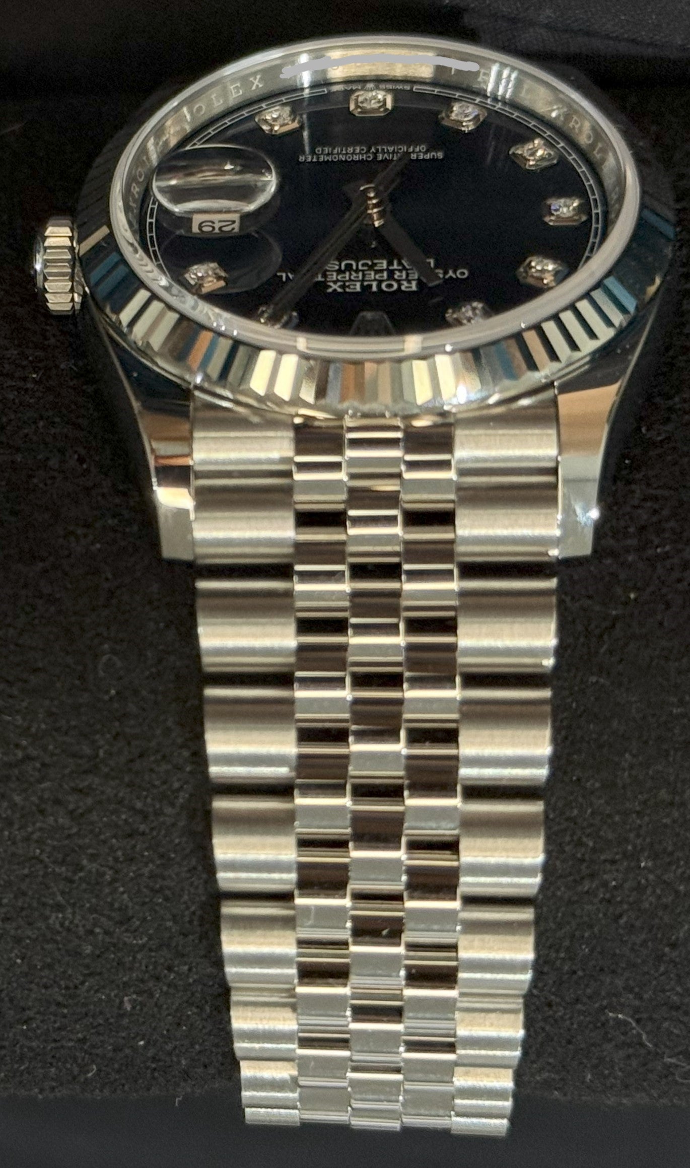 Rolex Datejust 36 Blue Diamond Dial Fluted Jubilee 126234 bracelet 2