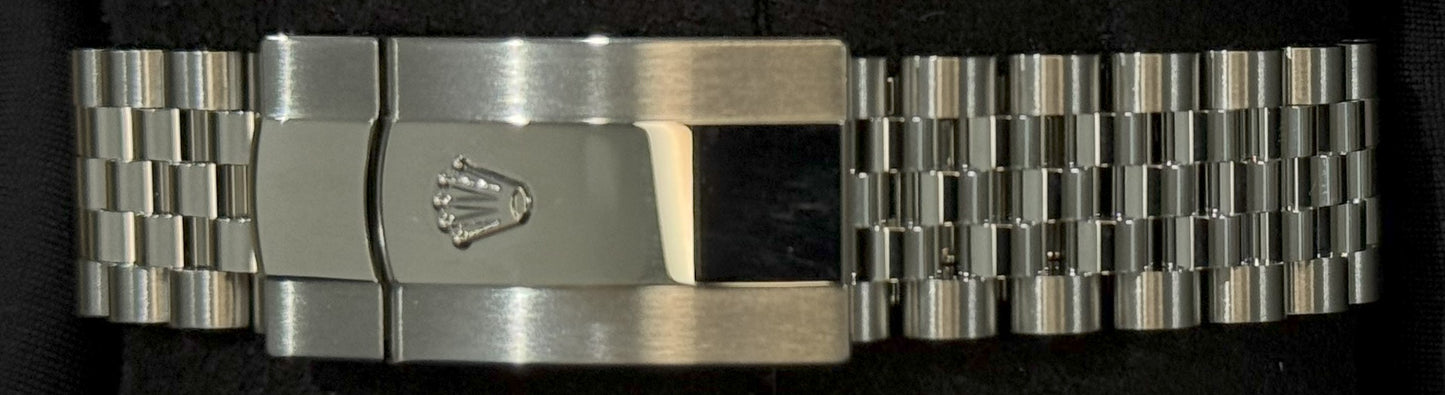 Rolex Datejust 41 Rhodium Grey 'Sticks' Steel Jubilee Smooth 126300 clasp
