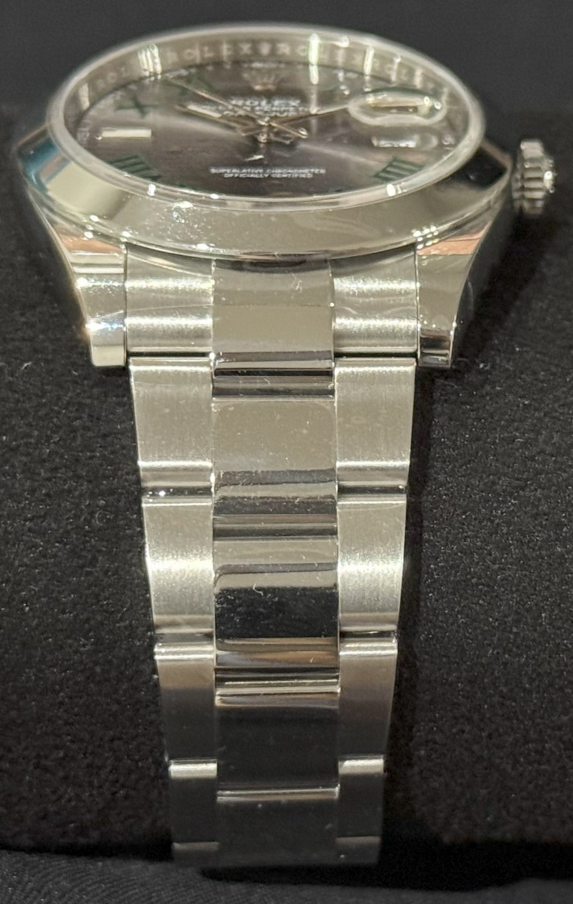 Rolex Datejust 41 Wimbledon Dial Oystersteel Smooth Bezel 126300 bracelet