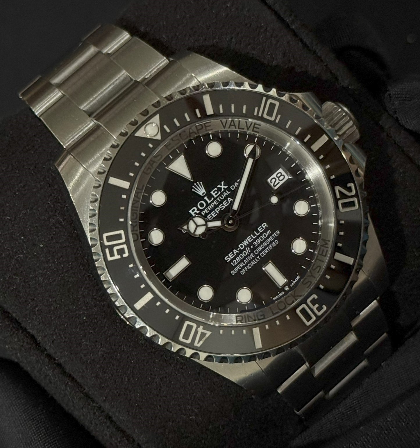 Rolex Sea-Dweller Deepsea Black Dial 136660 front left