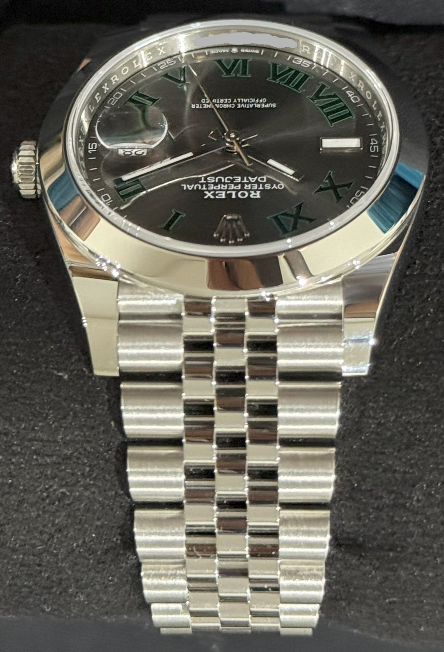 Rolex Datejust 41 Wimbledon Roman Dial Oystersteel Jubilee 126300 bracelet 2
