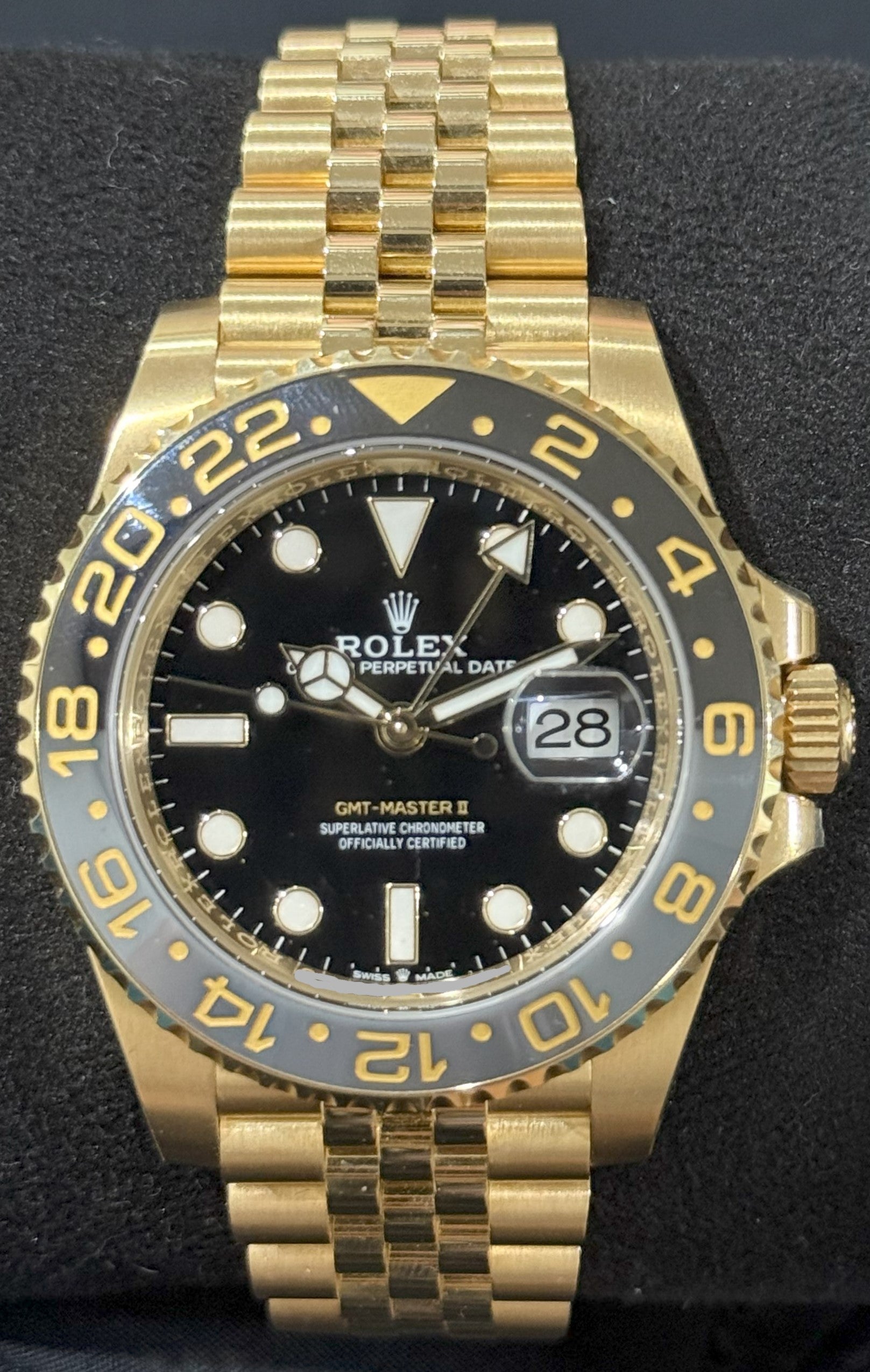 Rolex GMT-Master II Yellow Gold Black Dial 'Zombie' Jubilee