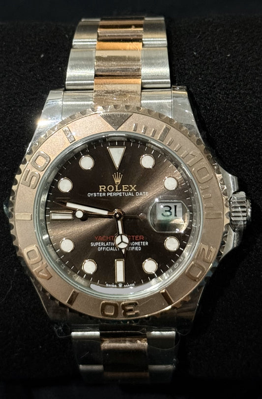 Rolex Yacht-Master 40 Two Tone Everose Gold Chocolate Dial 126621 front