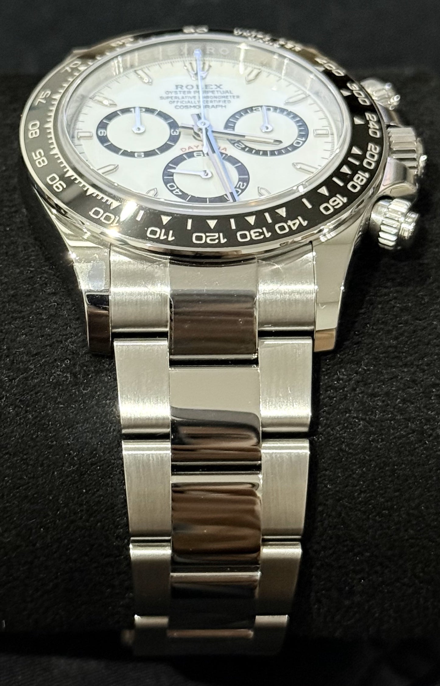 Rolex Daytona White Panda Ceramic Oystersteel 126500LN bracelet