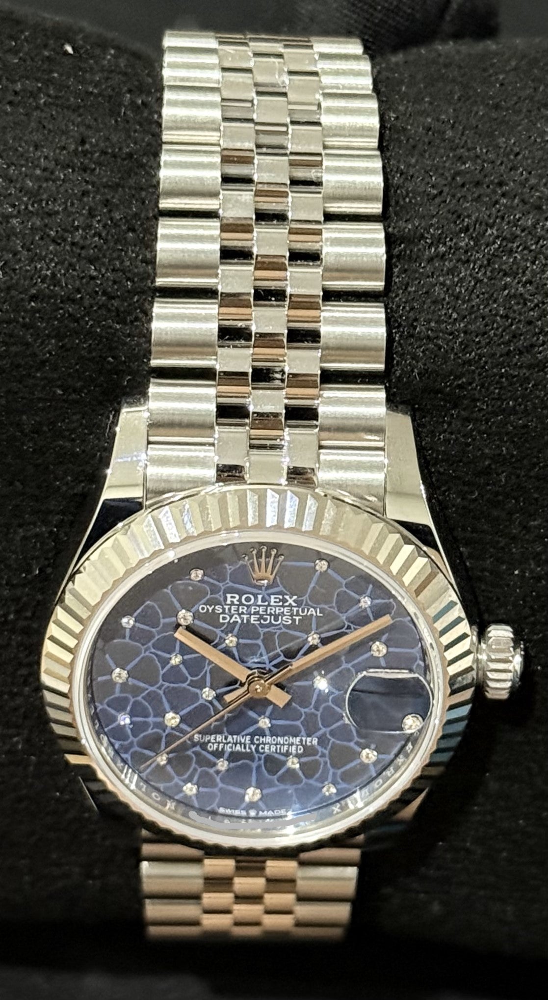 Rolex Datejust 31 Blue Floral Motif Dial Jubilee 278274 bracelet 2