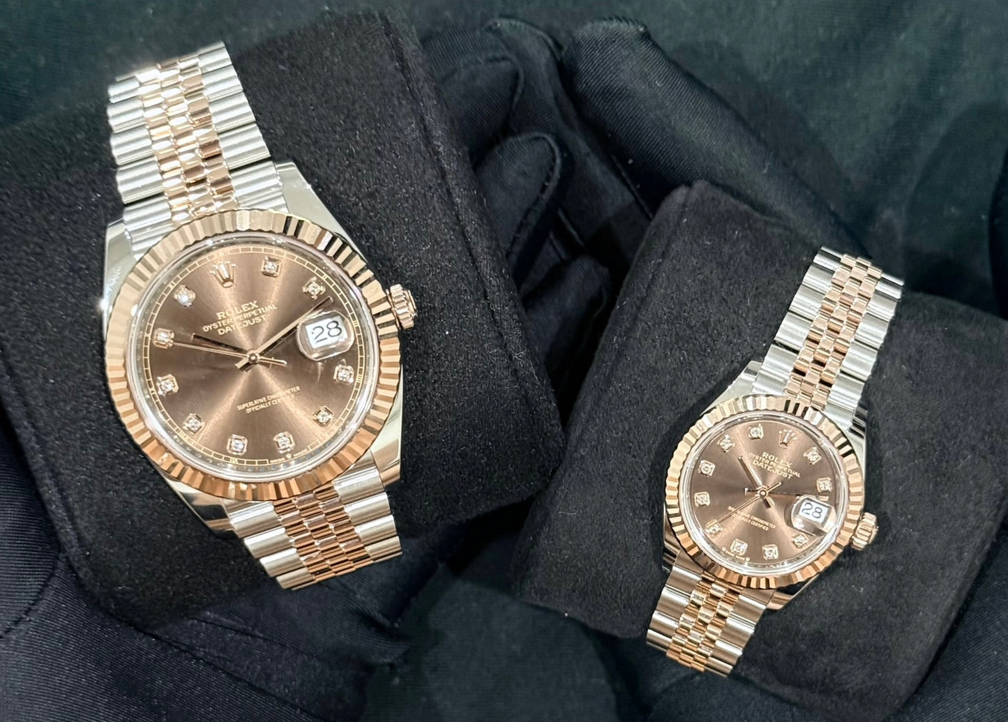 Datejust 41 chocolate datejust 28 chocolate his & hers couples