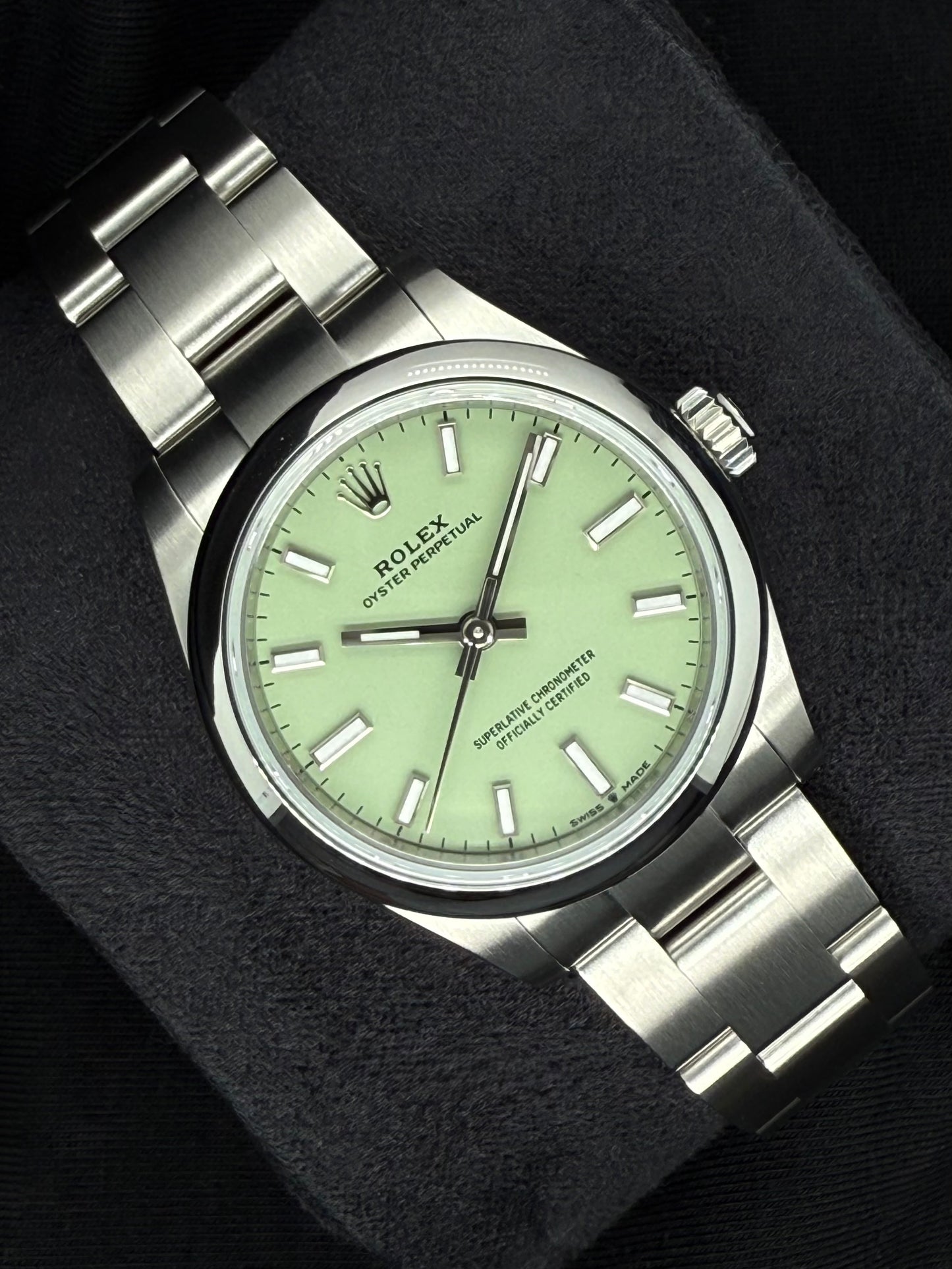 Rolex Oyster Perpetual 31 Pistachio Green Dial Oyster Bracelet 277200 | 2025 | 31mm