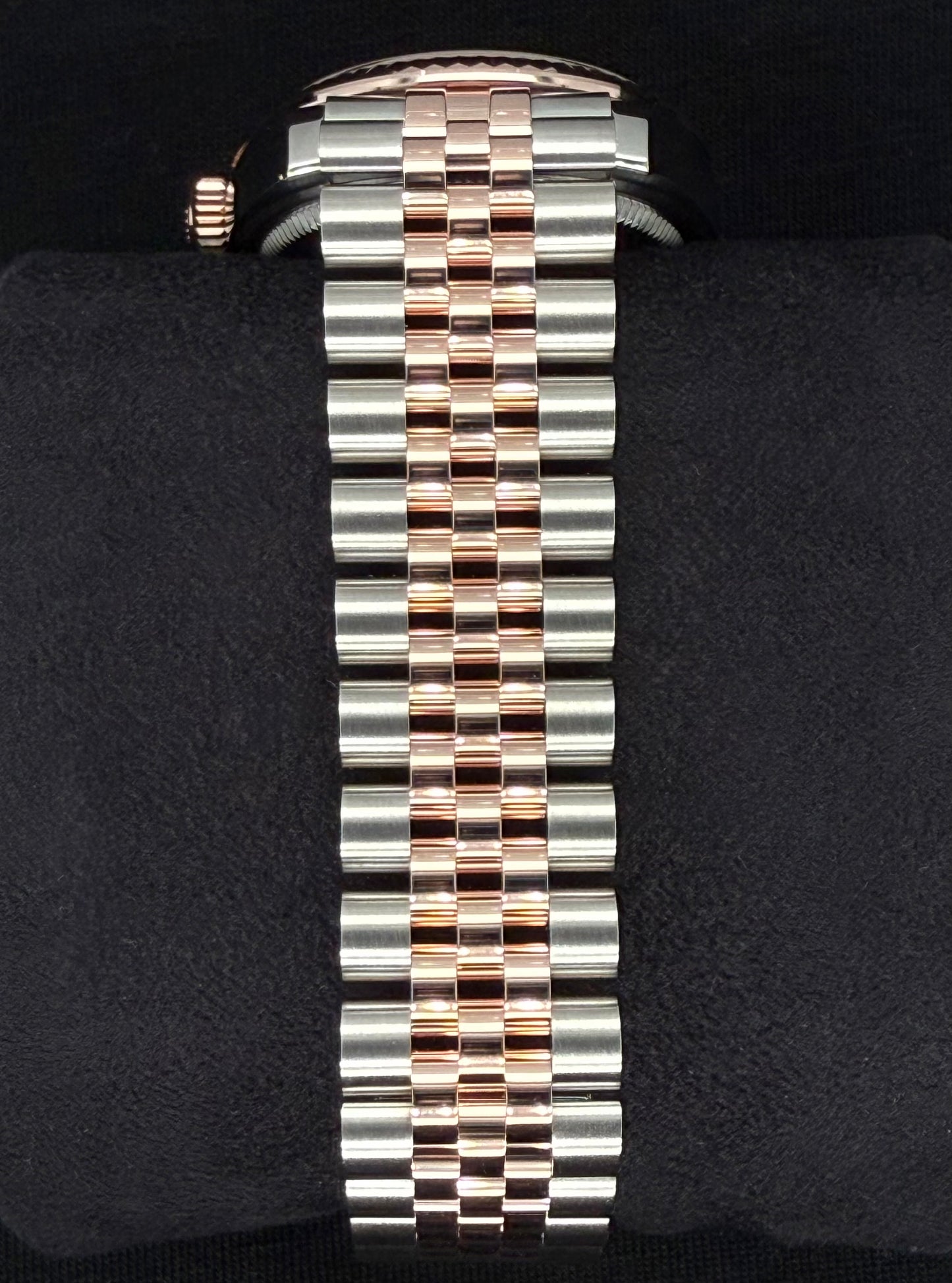 Rolex Datejust 31 Two Tone Everose Gold Silver Diamond Dial 278271 bracelet