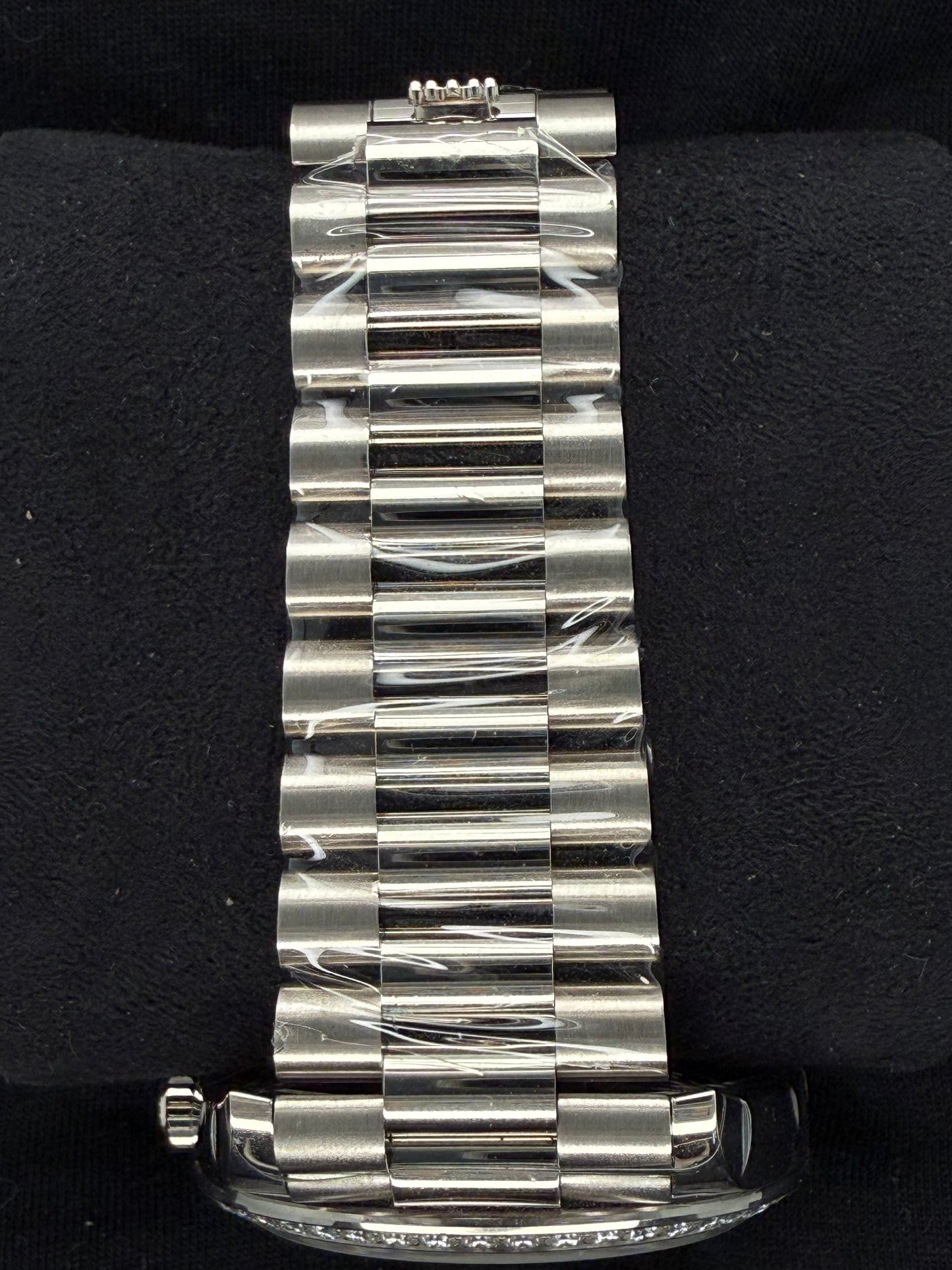 Rolex Day-Date 40 Olive Green Roman Dial with Factory Set Diamond Bezel 228349RBR bracelet 2
