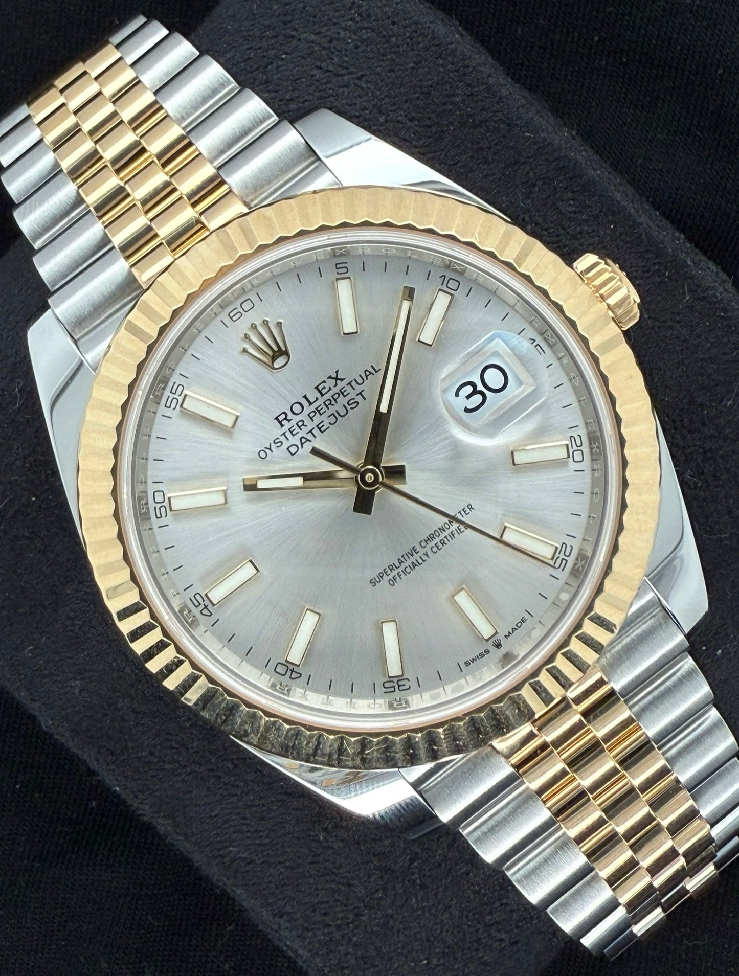 Rolex Datejust 41 Two Tone Yellow Gold Silver Dial 126333 | 2021 | 41mm front left