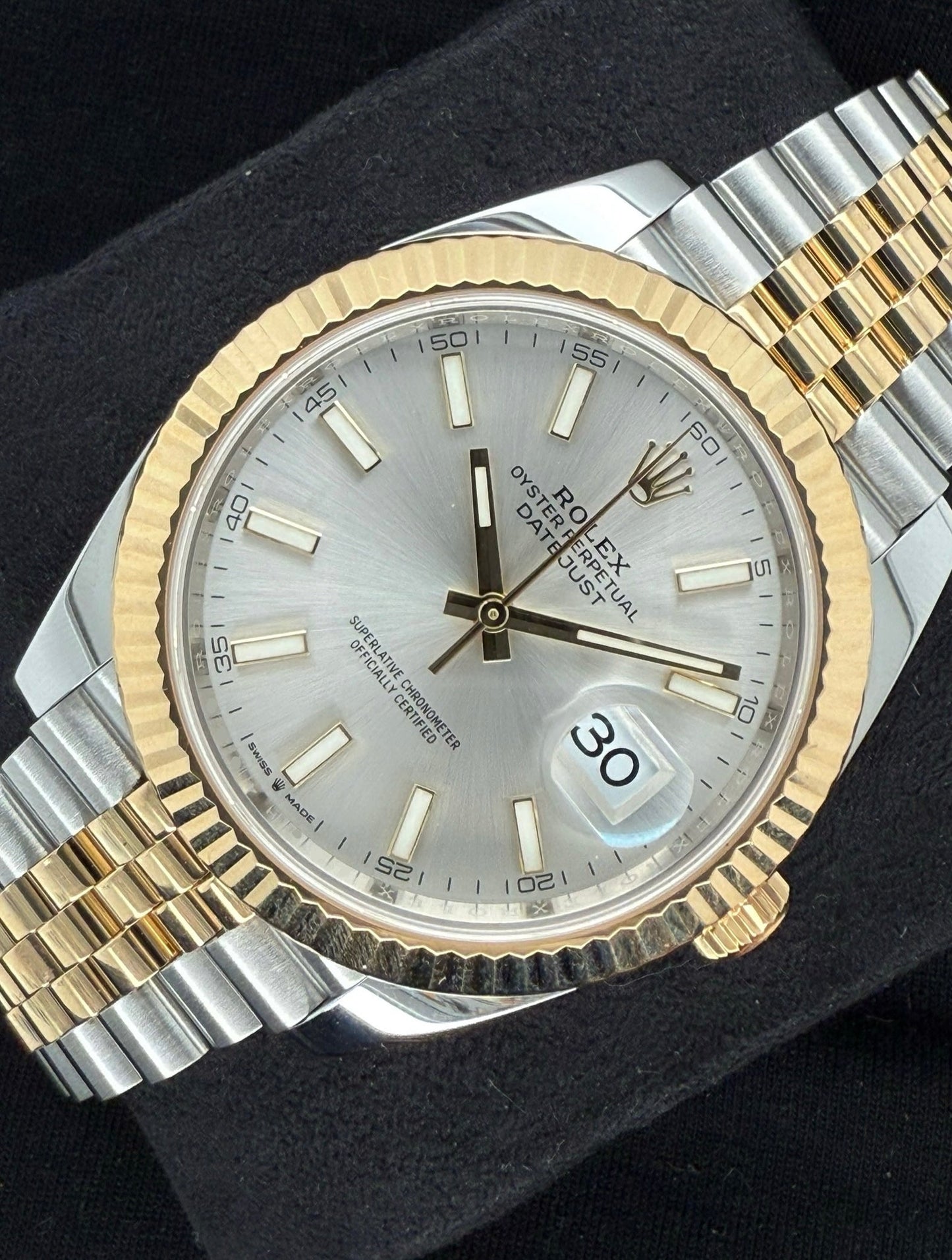 Rolex Datejust 41 Two Tone Yellow Gold Silver Dial 126333 | 2021 | 41mm front right