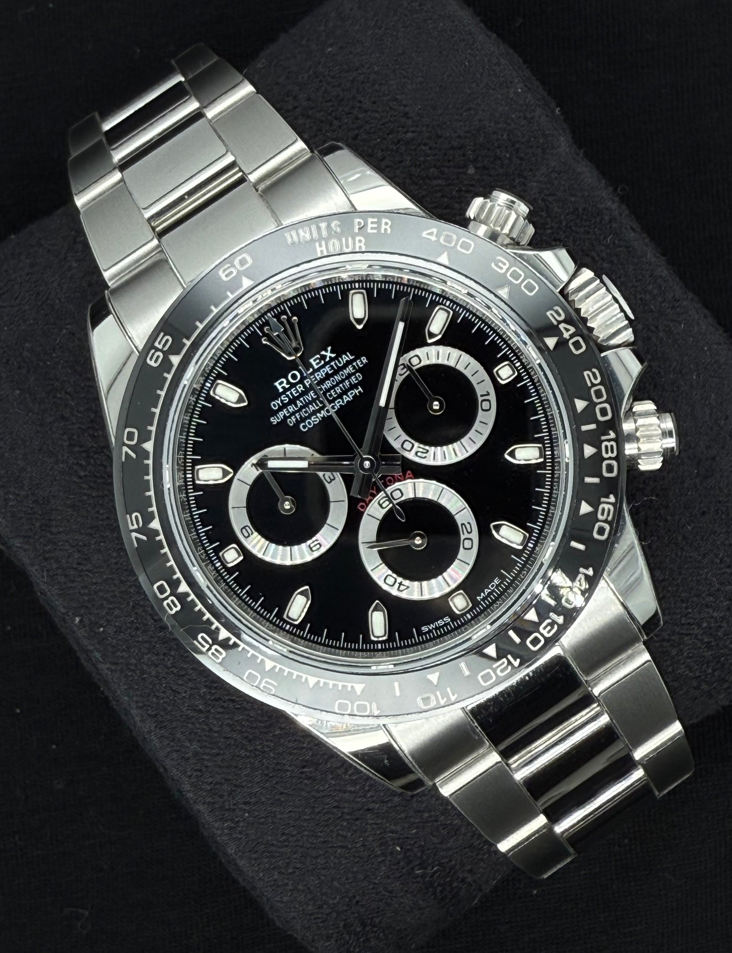 Rolex Daytona Cosmograph 'Godzilla' Black Dial 116500LN Left