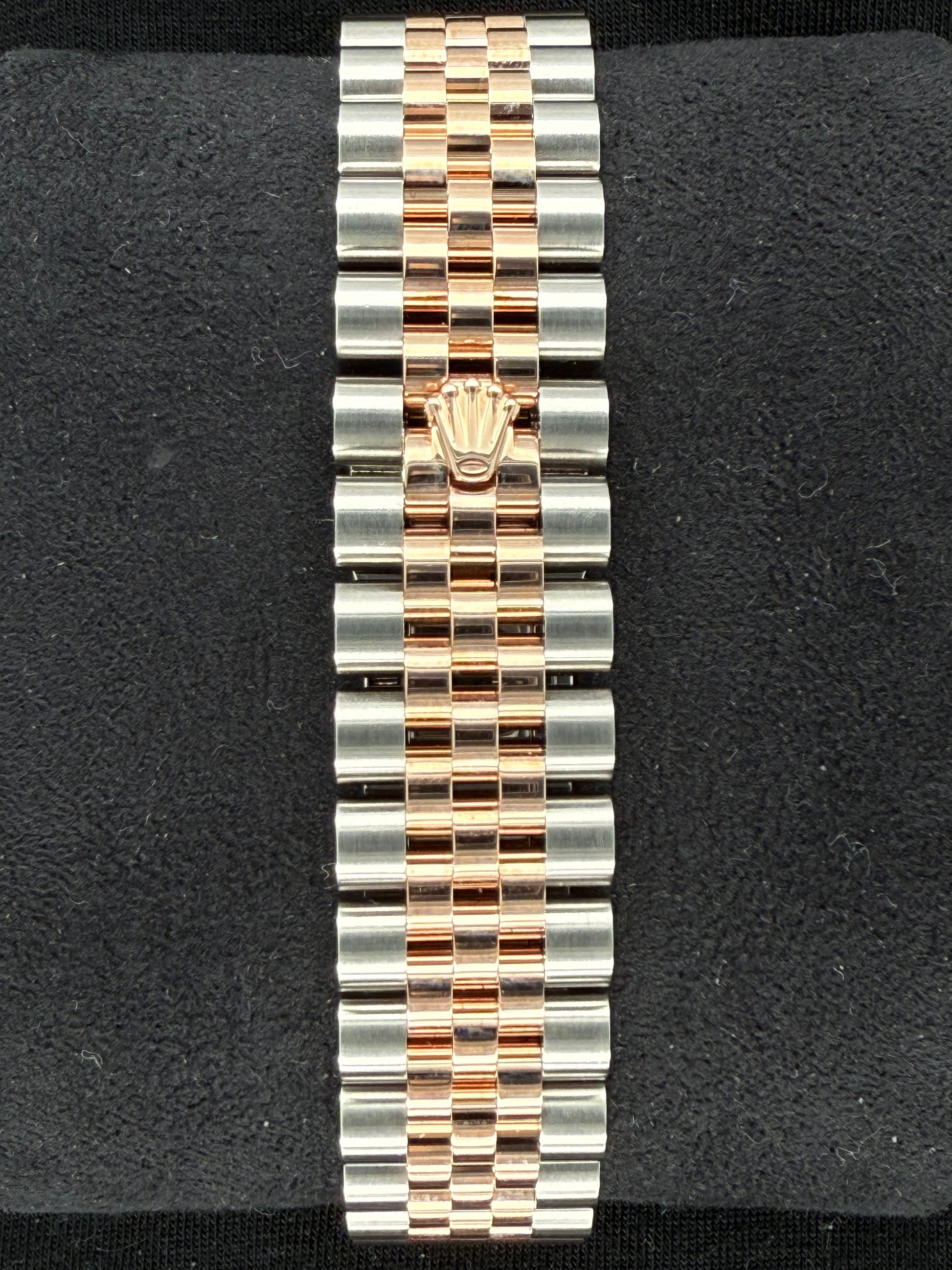 Rolex Datejust 31 Two Tone Everose Gold Pink Sundust Diamond Dial 278271 clasp