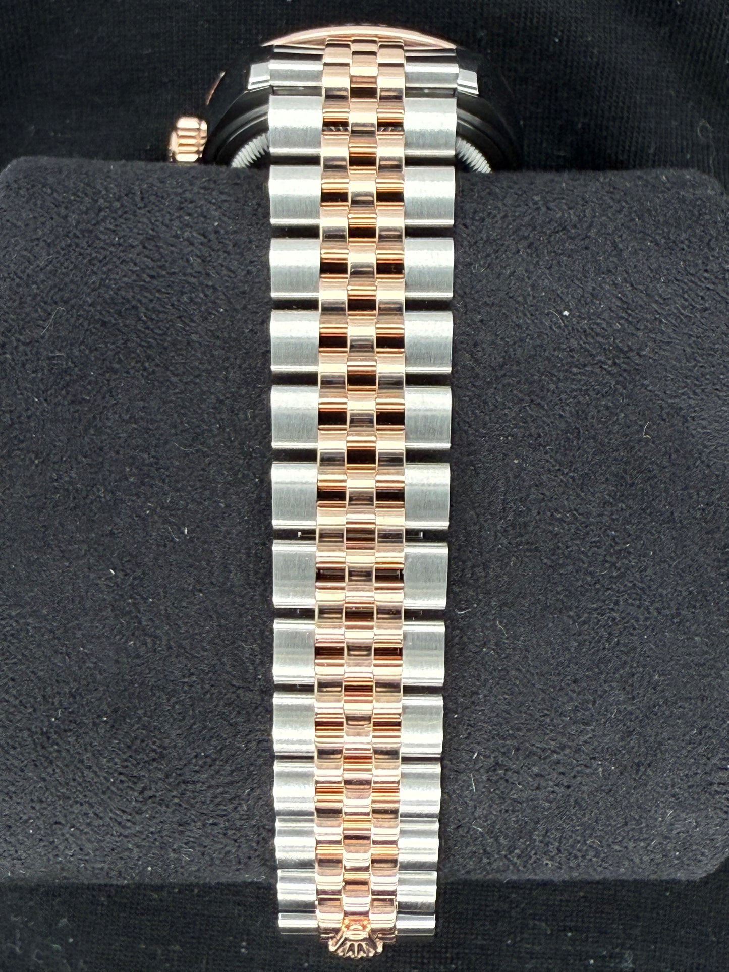 Rolex Datejust 28 Two Tone Everose Gold White Roman Dial 279171 bracelet